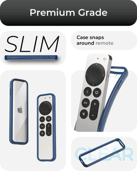 TotalMount Air Rim Case back view preserves Apple TV Remote aesthetics with protection.