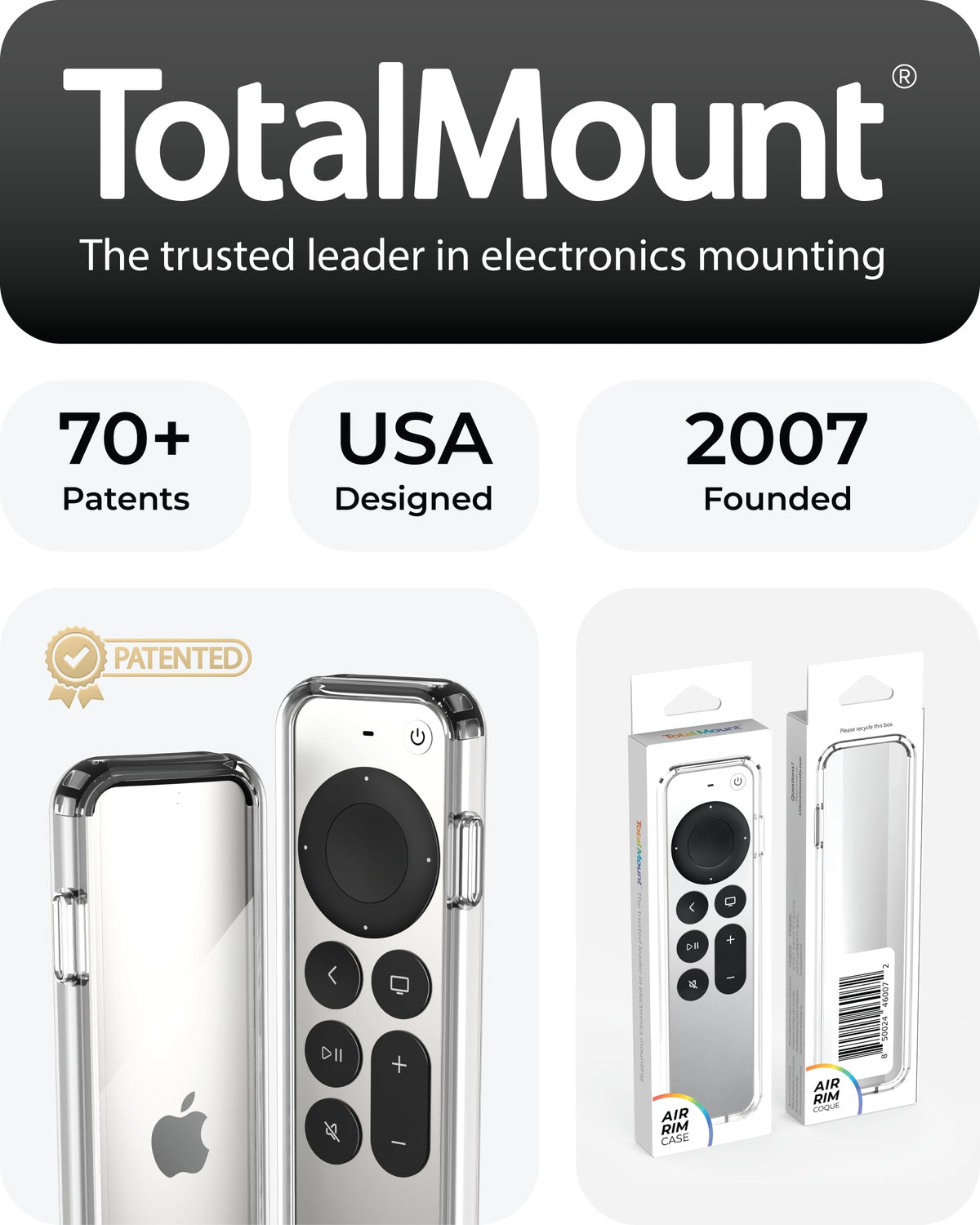 TotalMount Air Rim Case preserves easy button access and charging