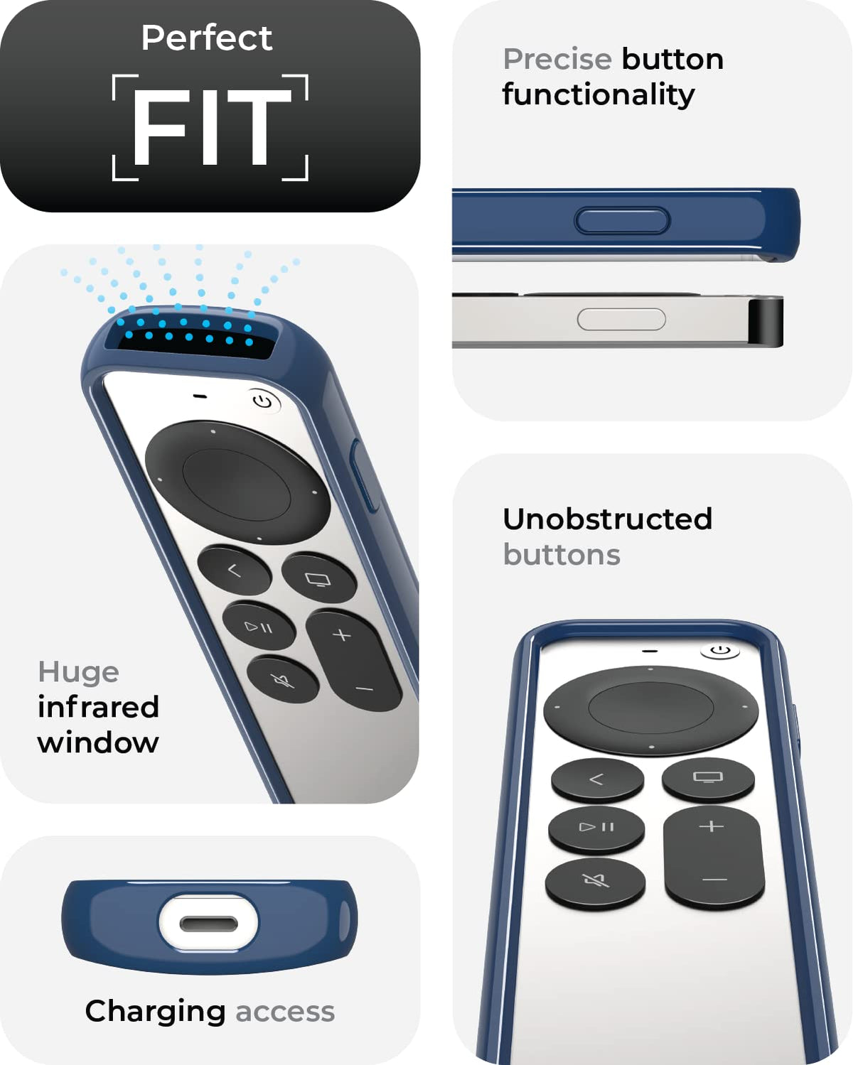 TotalMount Air Rim Case in living room highlights easy charging without removal.