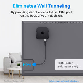 TotalMount Apple TV mount close-up highlighting durable finish
