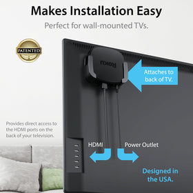 TotalMount Roku Ultra ventilation channels improve airflow to prevent heat buildup.