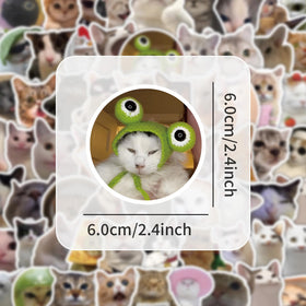 TOTEVOL cat meme sticker on a journal sparks creativity and daily inspiration.