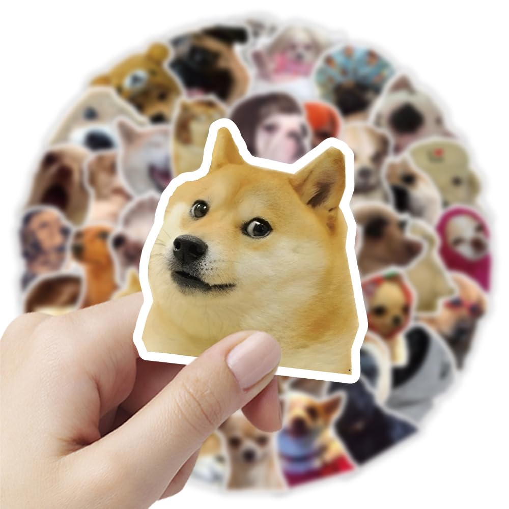 TOTEVOL dog meme sticker on luggage helps identify bags with humor.