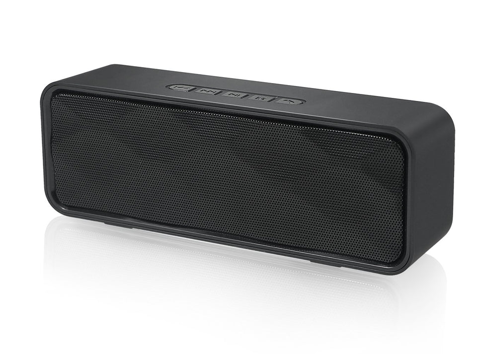 Totola wireless Bluetooth speaker outdoors in portable mode for on-the-go listening.