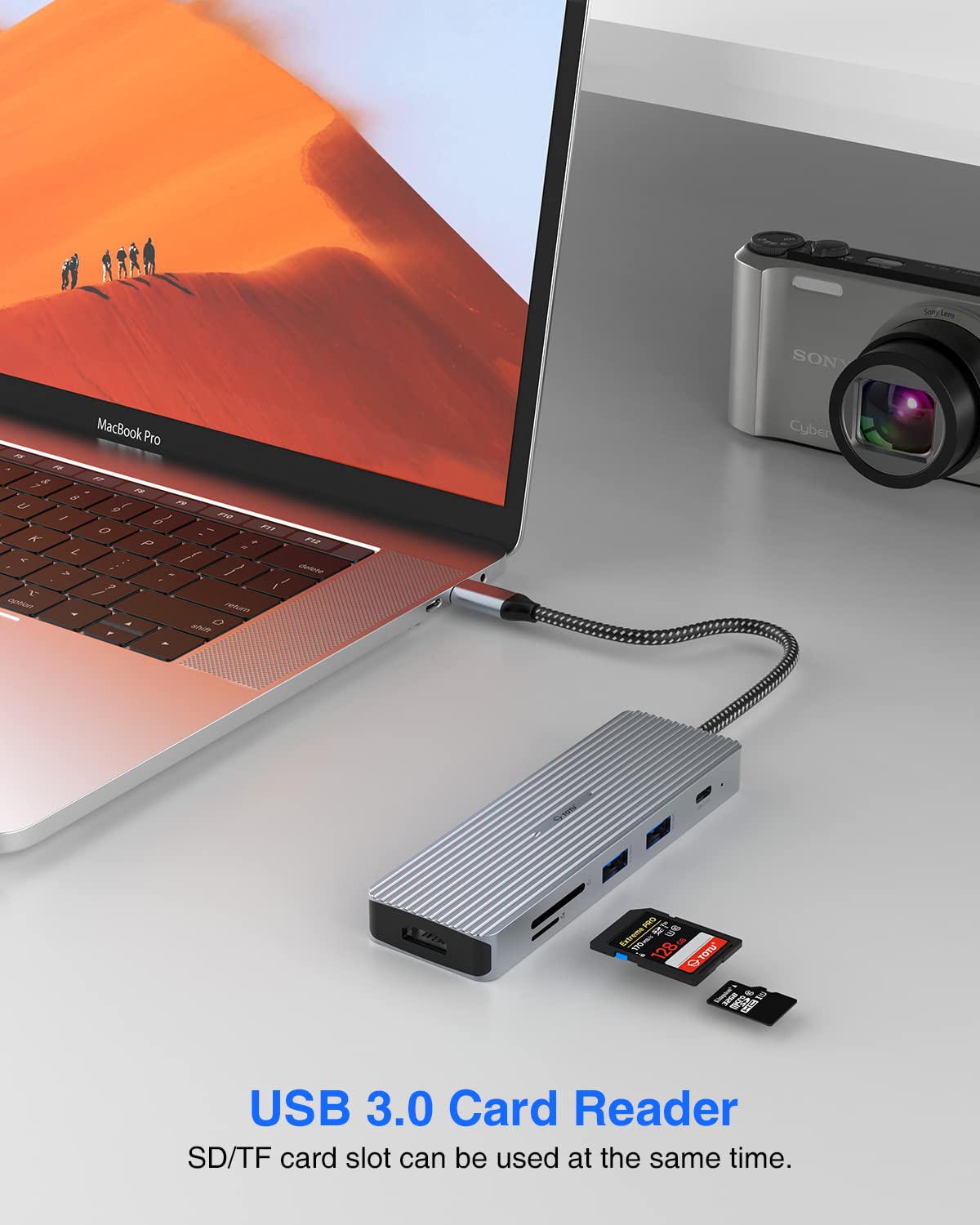TOTU USB-C hub USB 2.0 port for legacy peripherals