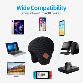 TOUCH TWO Bluetooth beanie washable design with removable headphones
