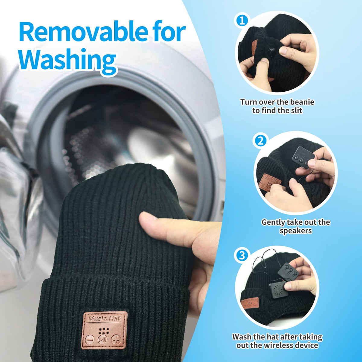 TOUCH TWO Bluetooth beanie worn during hiking for warm comfort