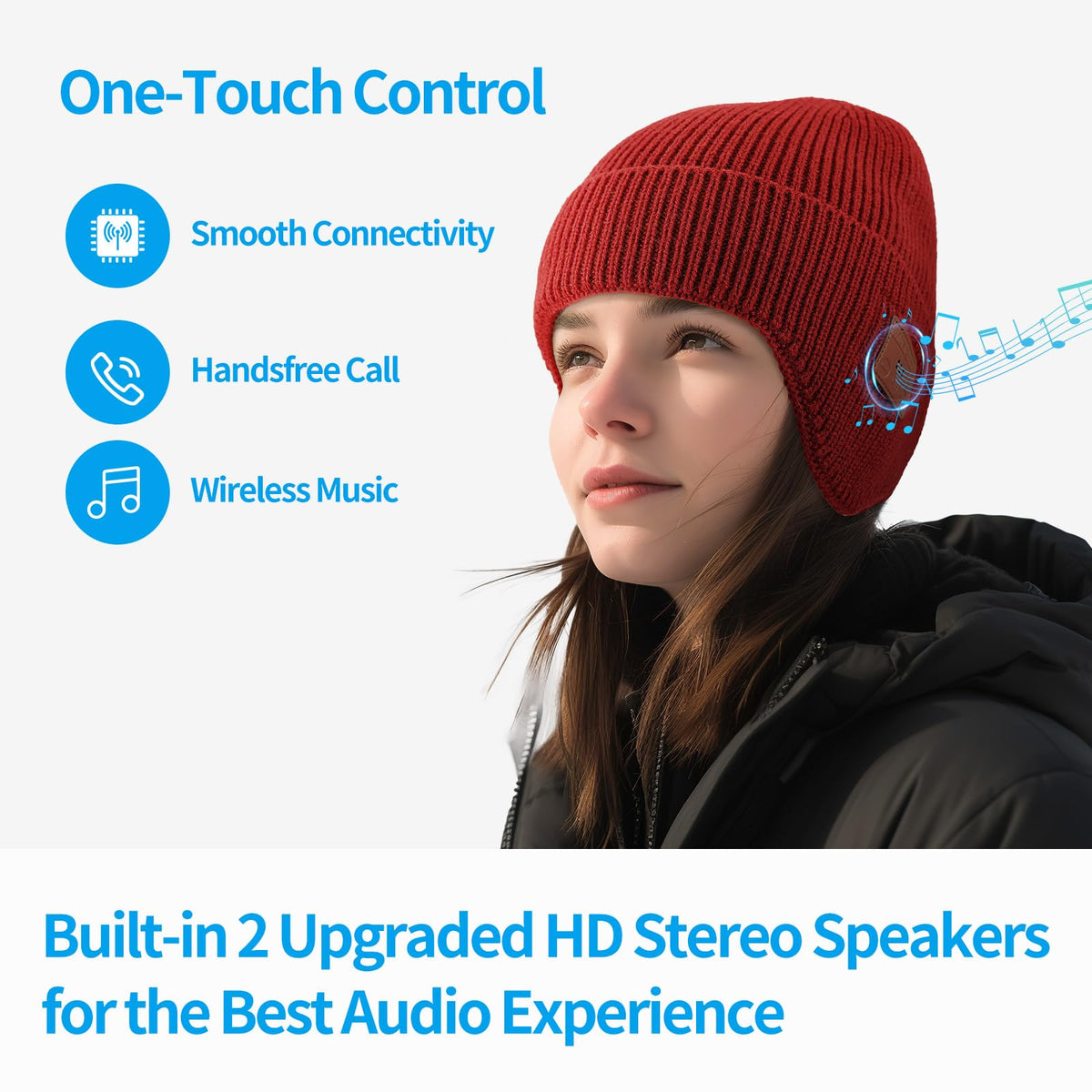TOUCH TWO Bluetooth chip delivers stable connection with up to 33 feet range.