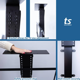 Cabinet installation shows space-saving TV placement.