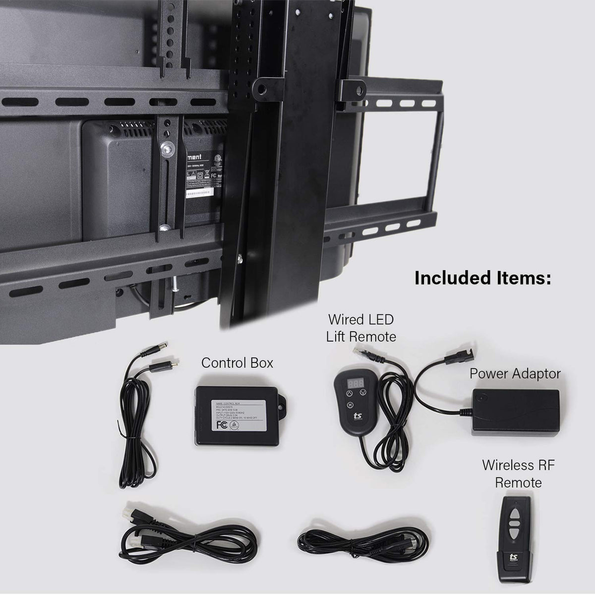 Wired remote with height display for exact memory settings.