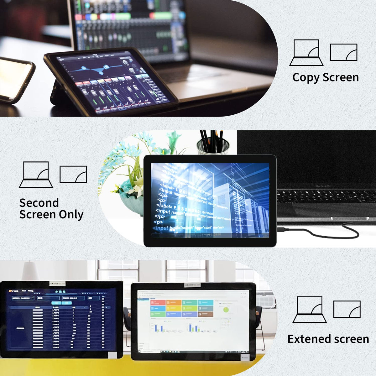 TouchWo 23.8-inch built-in speakers provide convenient audio for kiosks.