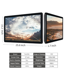 TouchWo kiosk or restaurant display for second-monitor use