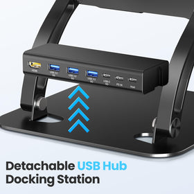 tounee closeup of hub ports highlighting HDMI and USB-A benefits