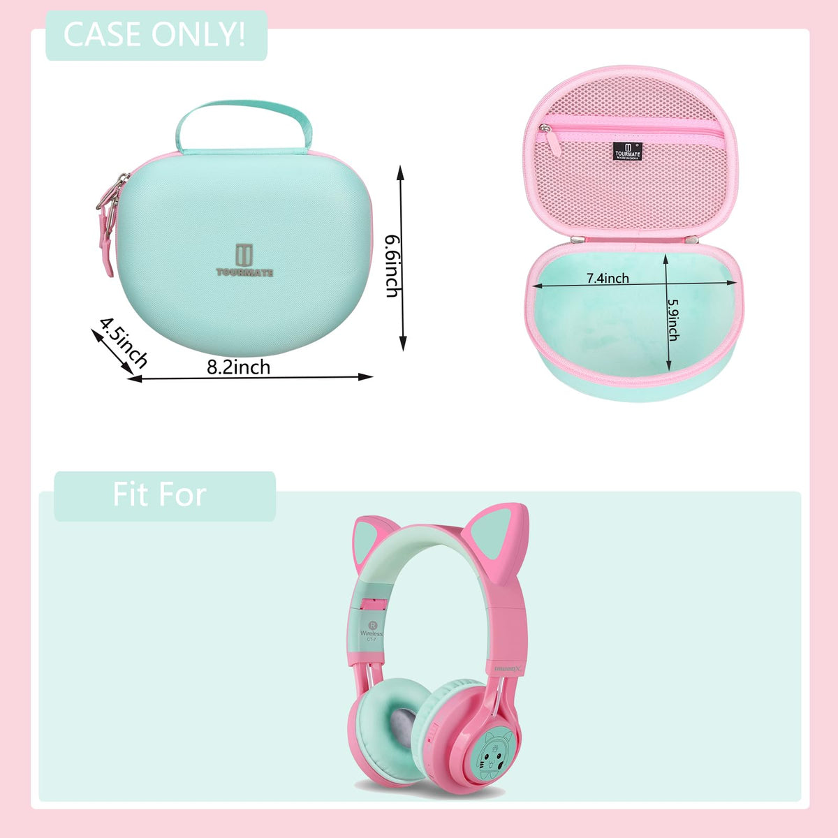 Interior mesh pocket keeps accessories organized inside the case.