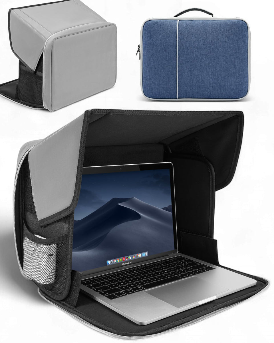 TOVICE front view of open sun shade showing full screen protection and clearer viewing