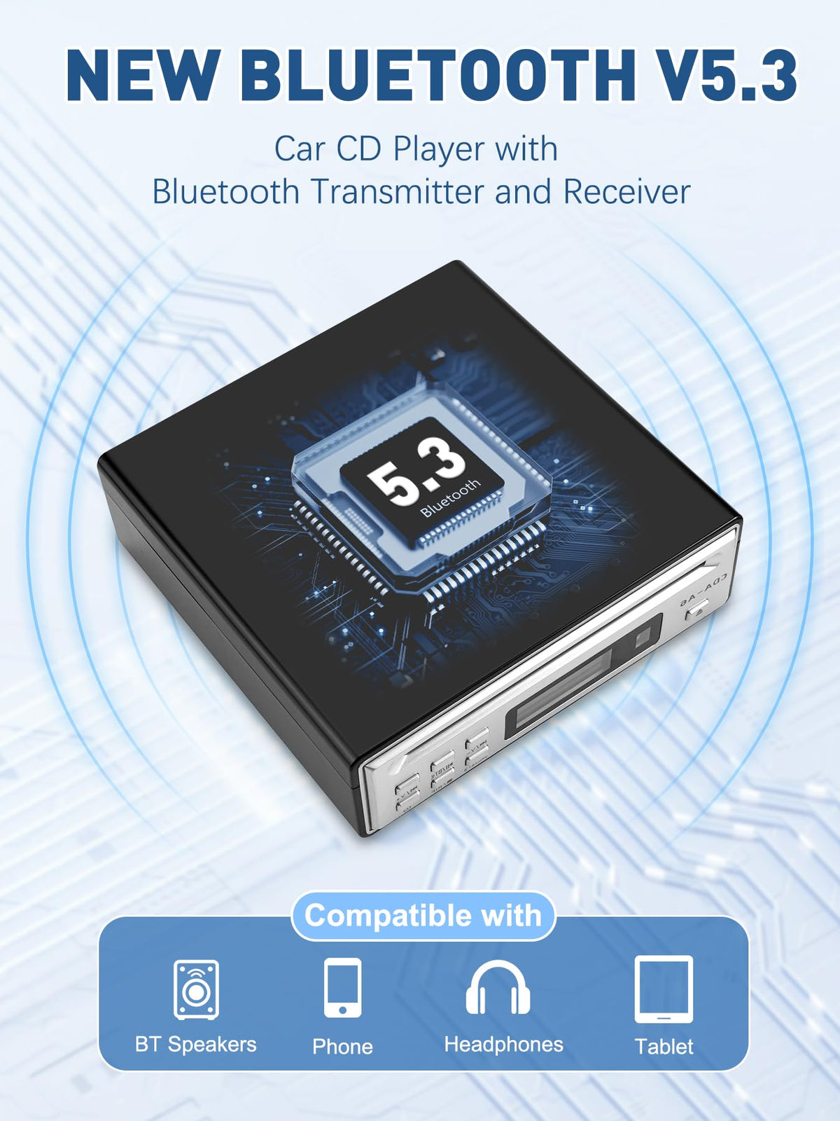 Tovlroy hi-fi CD player USB ripping shows quick WAV transfers to USB drive