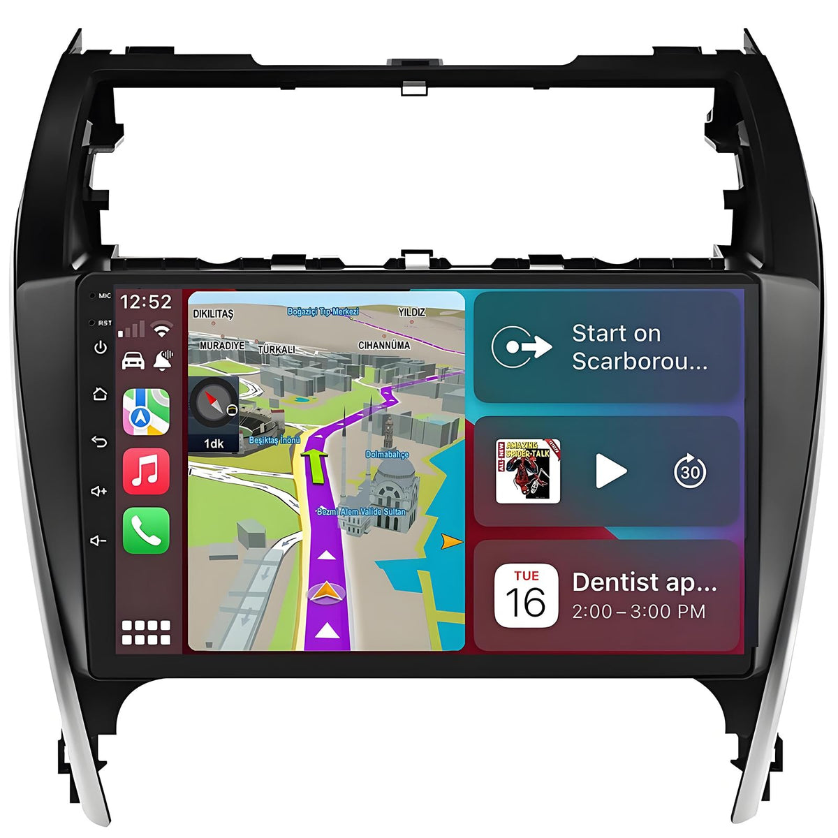 TOWILLTO Camry Android 15 head unit with crisp display and responsive interface.
