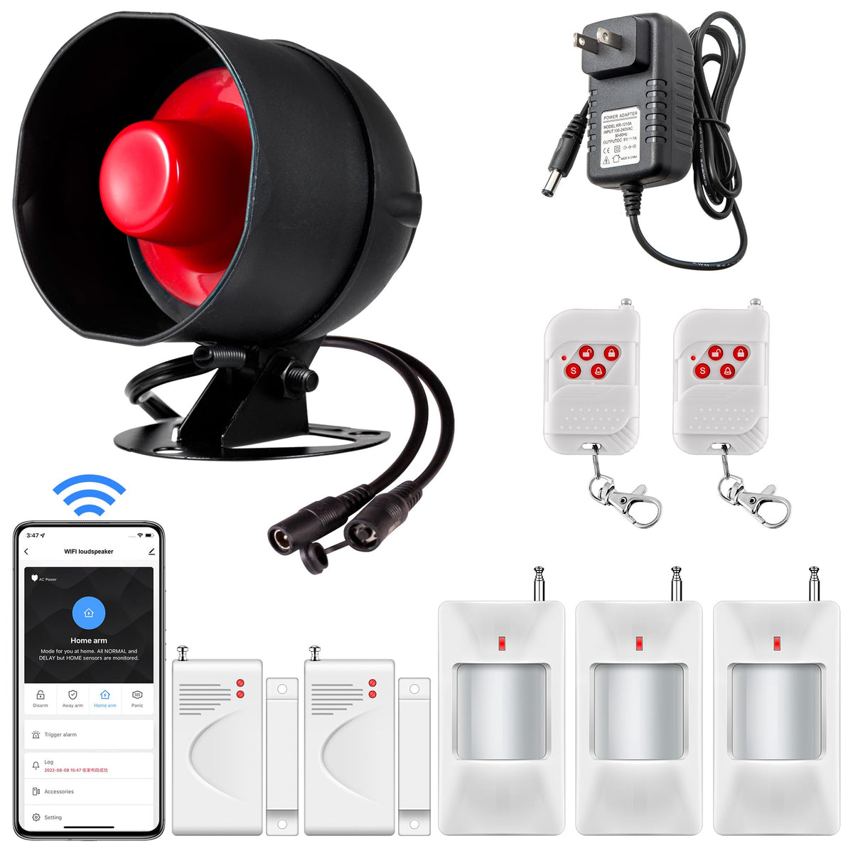 Towode WiFi alarm hub for app control and real-time alerts