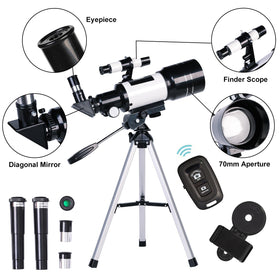 ToyerBee telescope 15x-150x magnification for versatile viewing