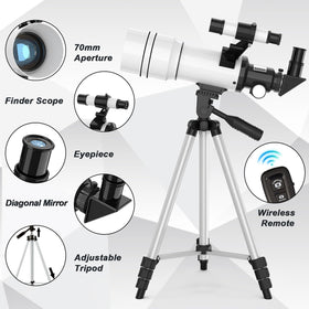 ToyerBee telescope with 15x-150x magnification for versatile sky observing