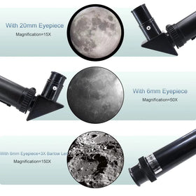 ToyerBee telescope zoom range 15X-150X for beginners