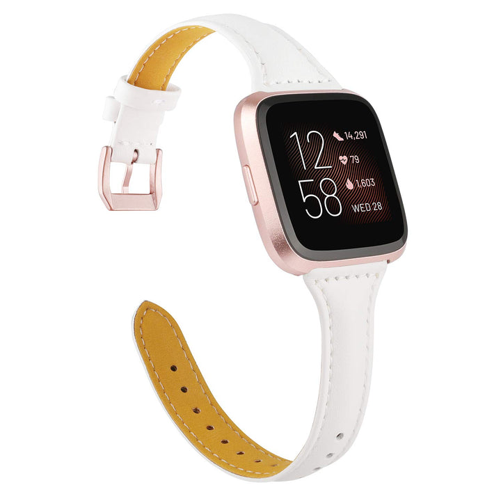 TOYOUTHS white leather band front view showing clean fit and refined style
