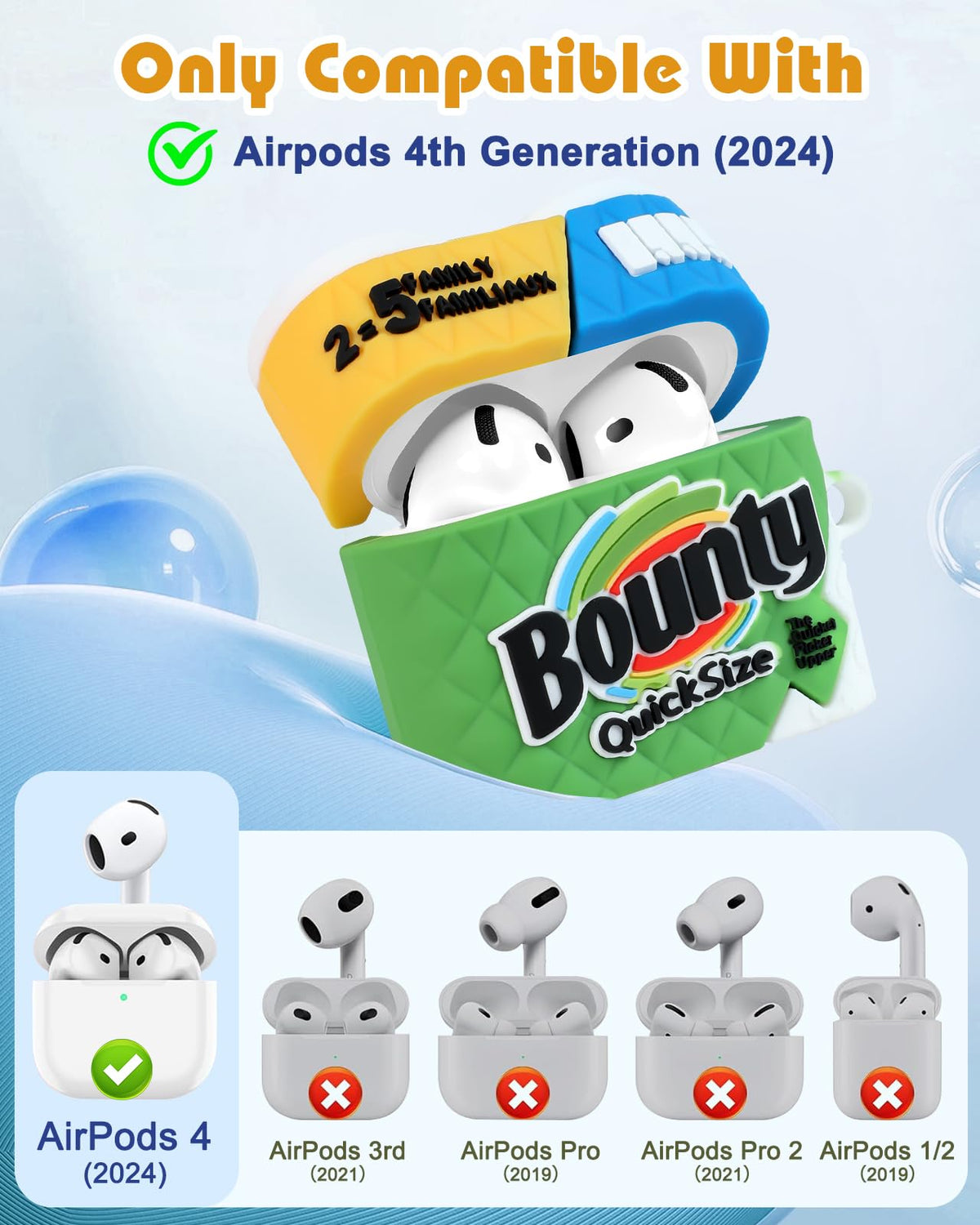 Toyuma AirPods 4 case with carabiner clip for secure carrying