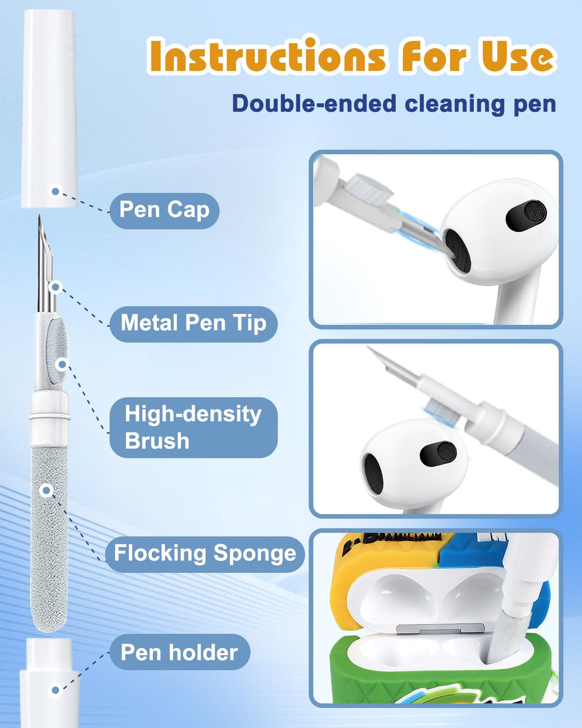 Toyuma AirPods 4 case with cleaning pen kit included