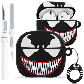 Toyuma AirPods 4 case in cute 3D silicone, front view for everyday protection.
