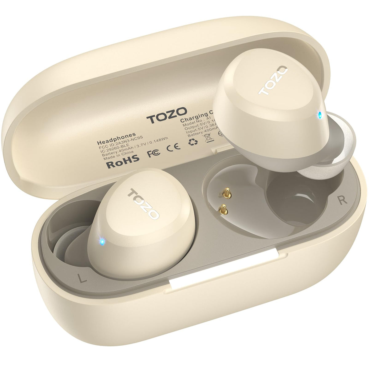 TOZO A1 compact-earbuds-design for small ears with secure, comfortable fit during workouts