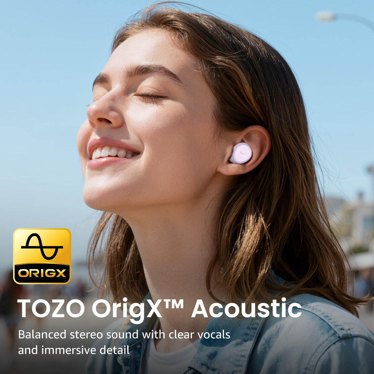 TOZO A1 compact earbuds fit securely for small ears during workouts.