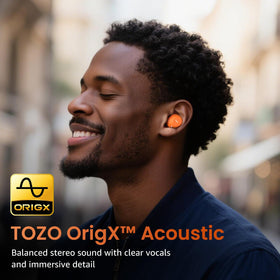 TOZO A1 compact ergonomic design ideal for workouts and all-day use.