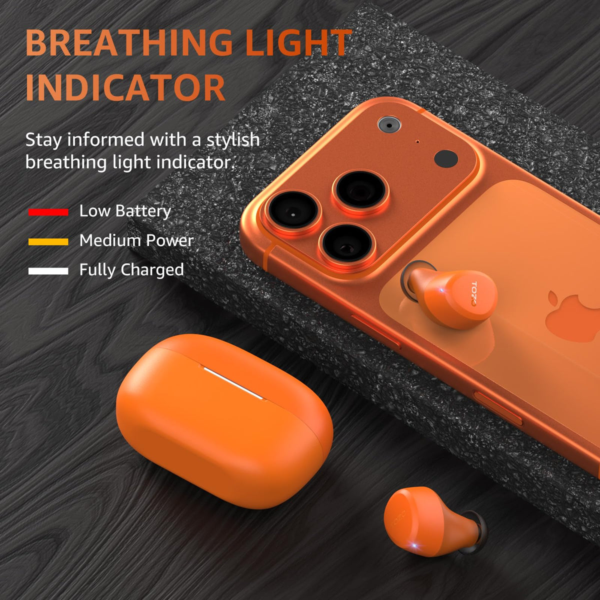 TOZO A1 deep bass with clear vocals for immersive listening.