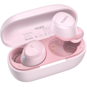 TOZO A1 earbuds case open for easy one-step pairing.