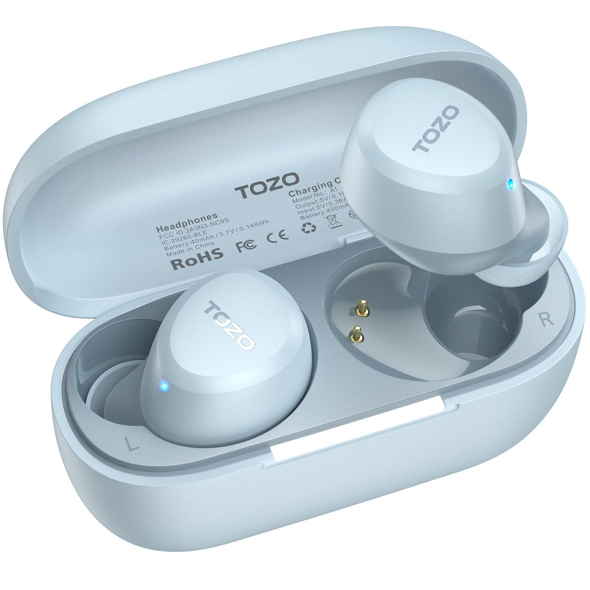 TOZO A1 earbuds compact in-ear design for small ears, secure everyday wear.