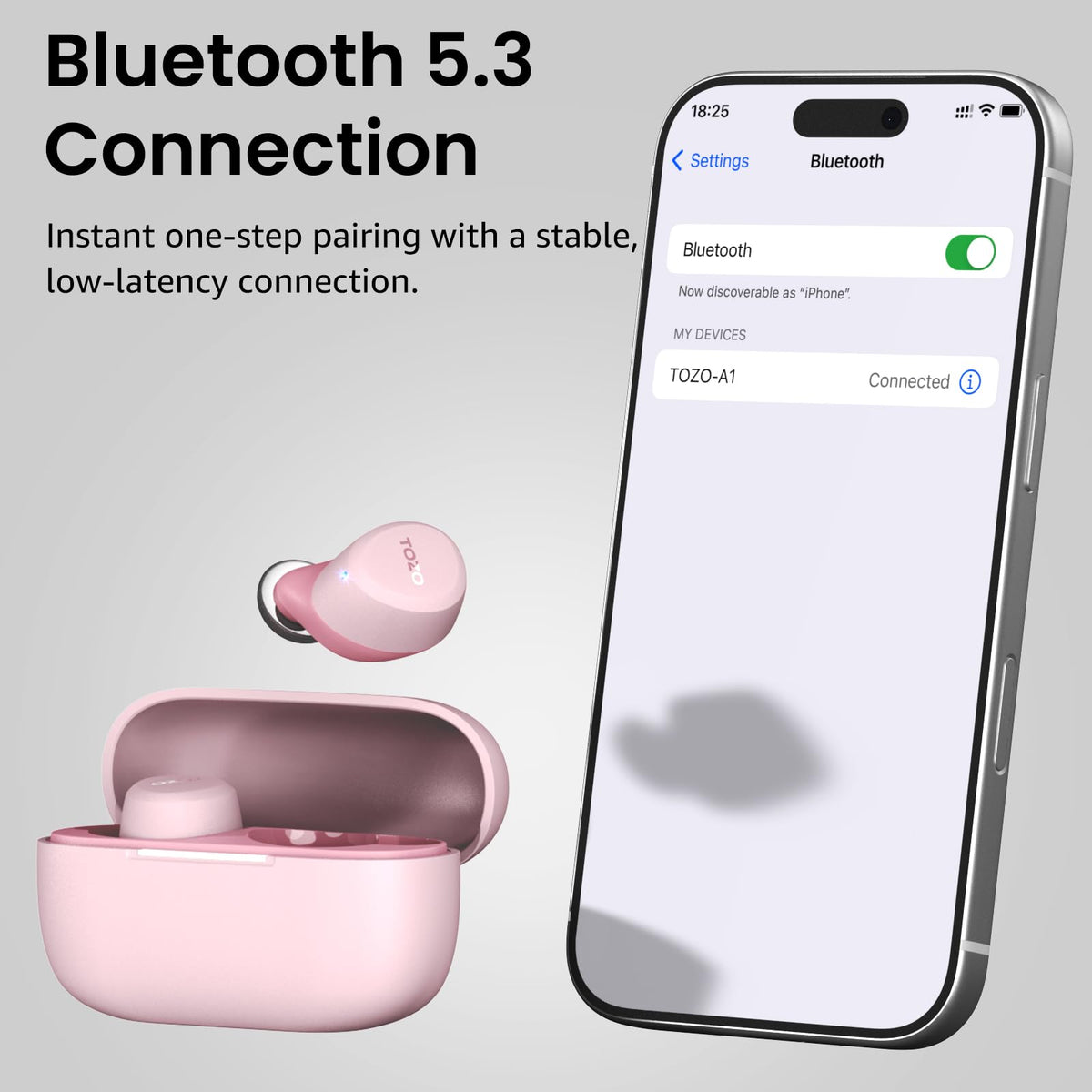 TOZO A1 IPX5 protection for sweat and splashes during workouts.