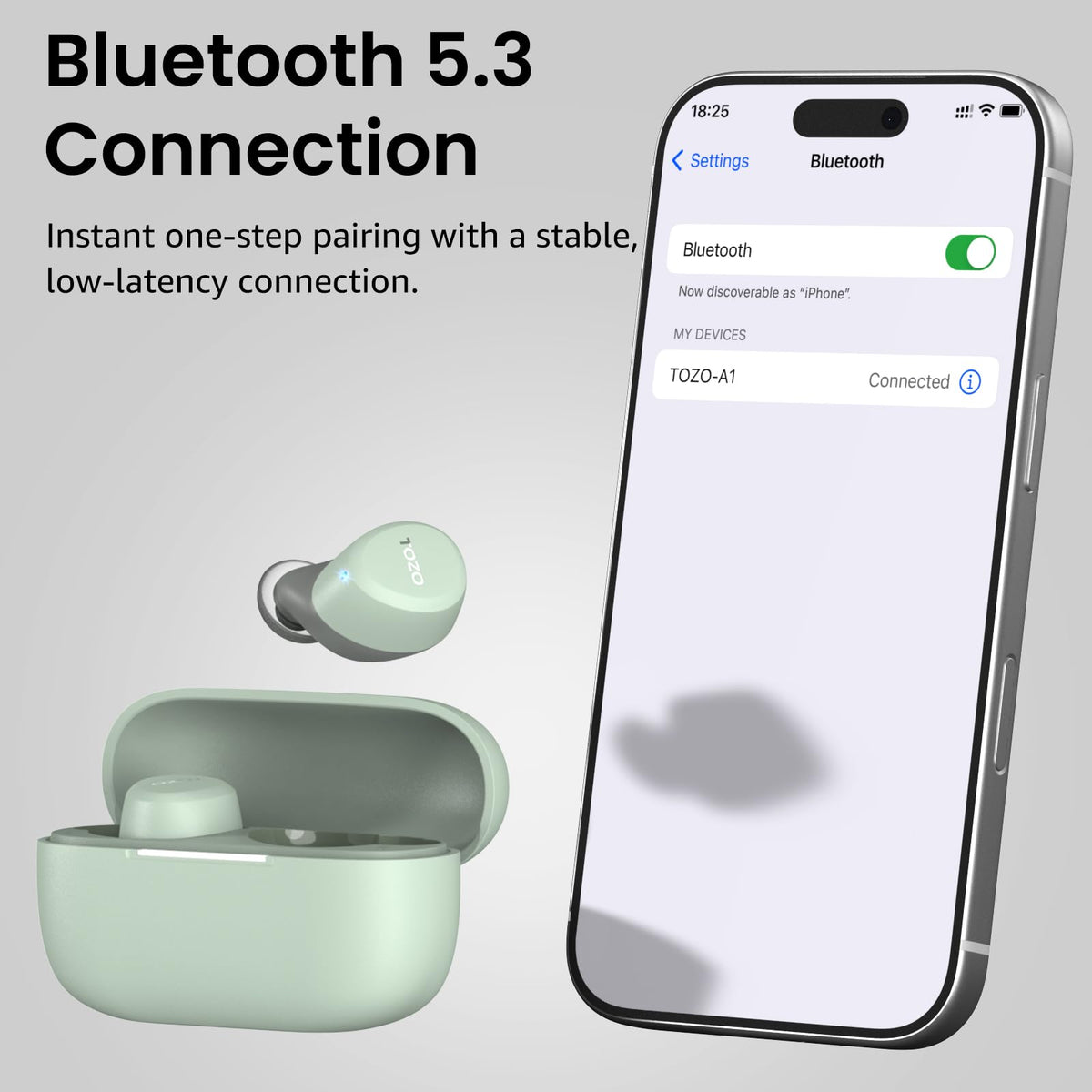 TOZO A1 IPX5 rating protects against sweat and light splashes during workouts.