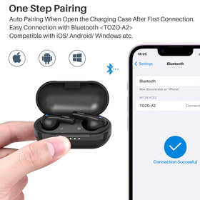 TOZO A2 Mini Earbuds charging case ready for on-the-go power.
