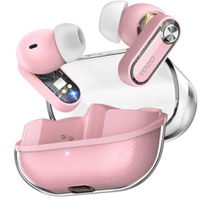TOZO Crystal Pods front packaging showing clear case and earbuds for stylish tech appeal