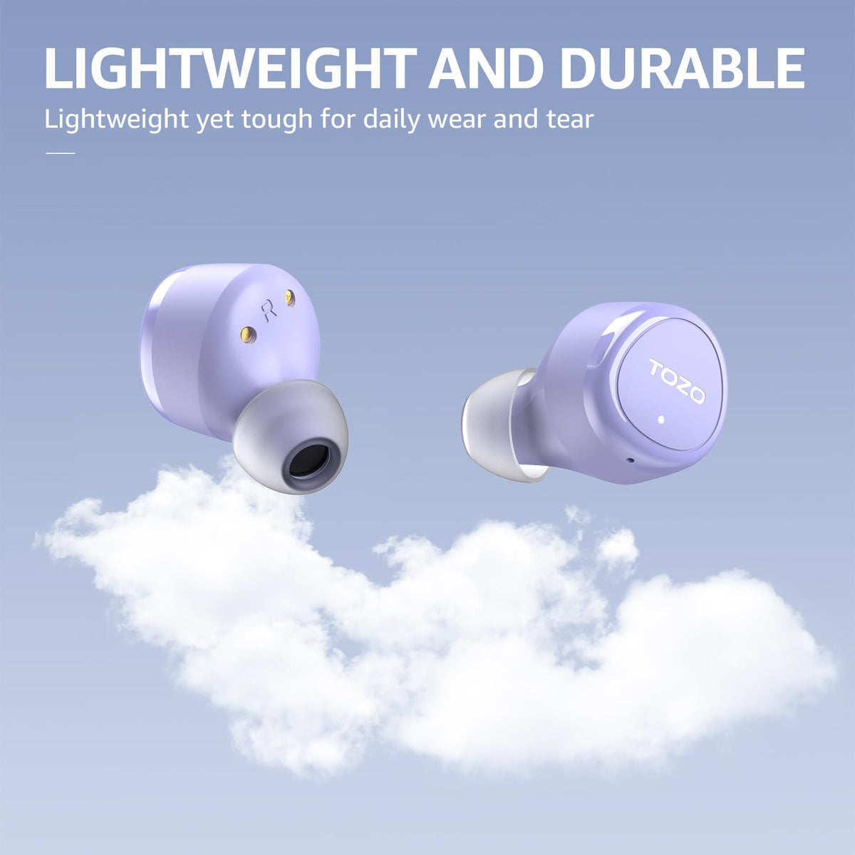 TOZO E1 built-in mic enables crystal-clear calls on the go.