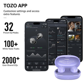 TOZO E1 ultra-light earbuds allow all-day wear without fatigue.