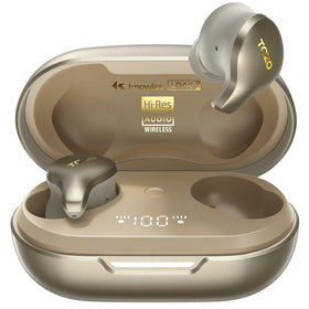 TOZO Golden X1 earbuds close-up for secure fit