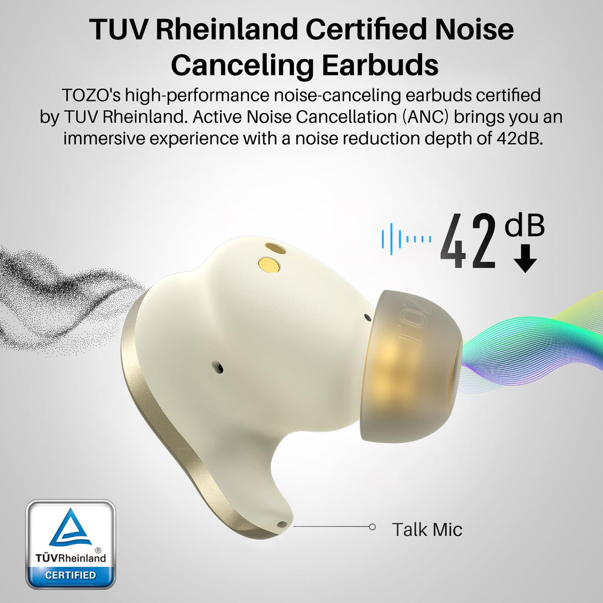 TOZO Golden X1 in-ear fit for comfort