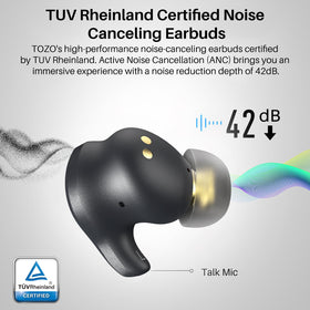 TOZO Golden X1 with LDAC HD audio decoding for high-fidelity wireless sound.