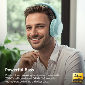 TOZO HA1 close-up of breathable earcup padding for long-wear comfort