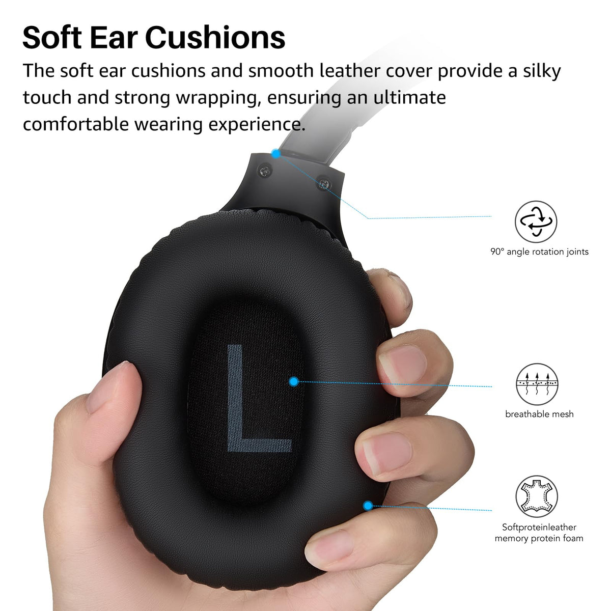 TOZO HA1 folded compactly illustrating easy storage and portability