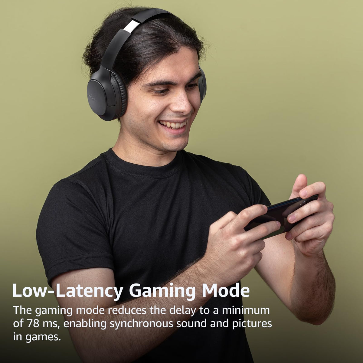 TOZO HA1 worn by traveler showing long battery life for trips