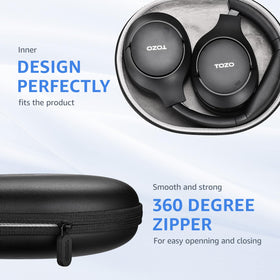 TOZO anti-scratch hard shell shields headphones during transport