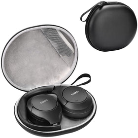 TOZO headphone case exterior in matte black protects Q20 and HT series on the go