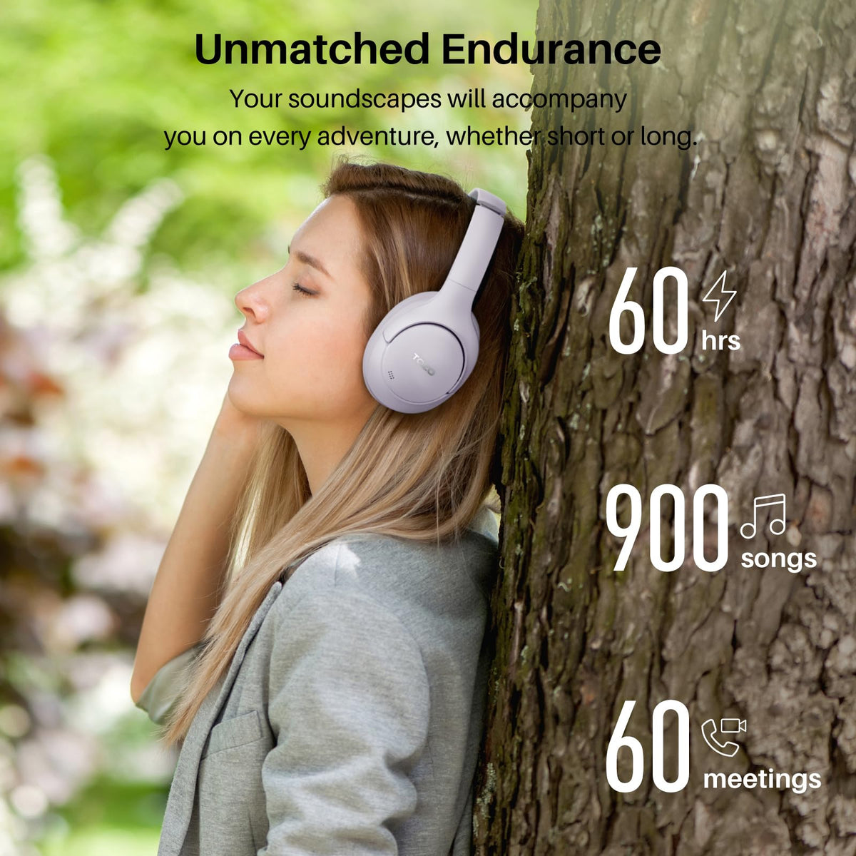 TOZO plugged with 3.5mm cable, wired fallback for uninterrupted listening